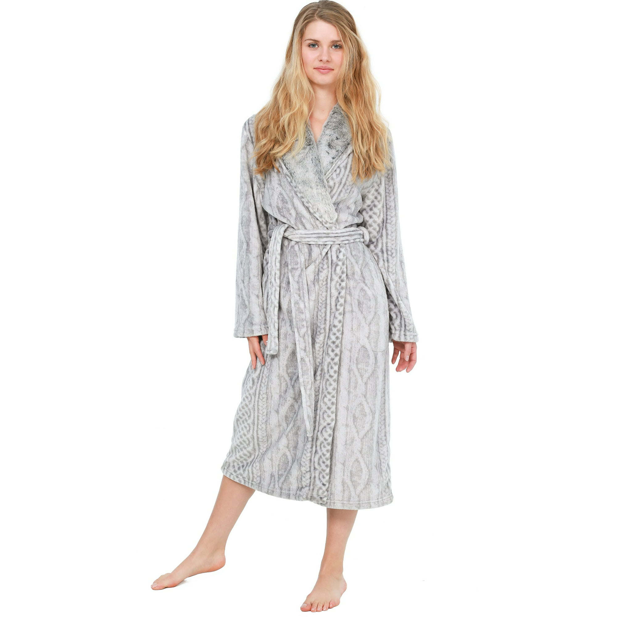 Cozy /& Curious Womens Sleepwear Bath Robe Soft Comfortable Spa Robe Loungewear House Robe for Women